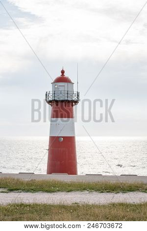 This Lighthouse Is Located In The Netherlands In Westkapelle By The Sea