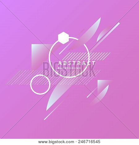 Abstract Geometric Background With Figures In A Flat, Minimalistic Style. Vector Illustration.
