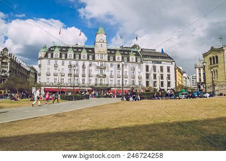 Spring In Oslo, Norvegia. View Strets, Nature In Oslo.