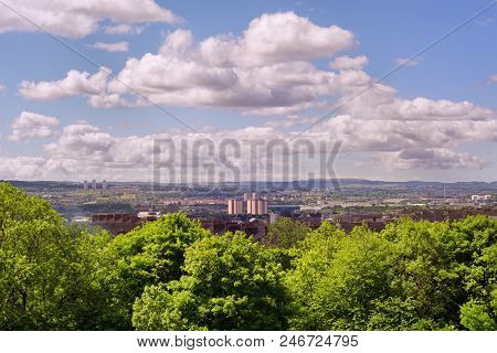 View Over The East End From Alexandra Park In Glasgow, Scotland