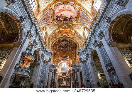 Interiors Of Chiesa I Gesuiti, Venice, Italy