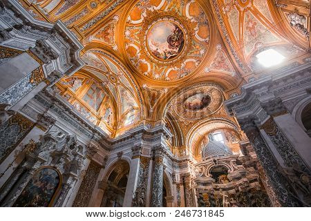 Interiors Of Chiesa I Gesuiti, Venice, Italy