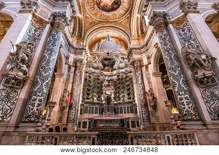 Interiors Of Chiesa I Gesuiti, Venice, Italy