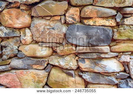 Fragment Of A Wall From A Chipped Stone