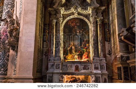 Interiors Of Chiesa I Gesuiti, Venice, Italy
