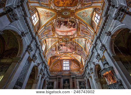Interiors Of Chiesa I Gesuiti, Venice, Italy