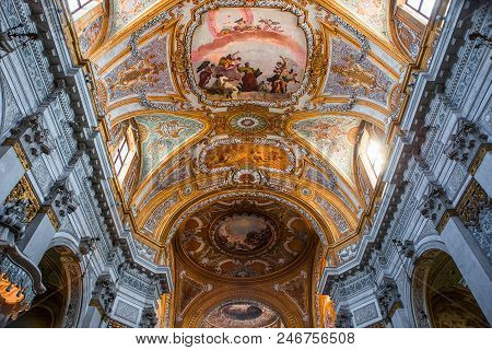 Interiors Of Chiesa I Gesuiti, Venice, Italy