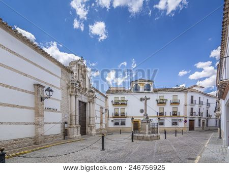 Sevilla, Andalucia, Spain, July 2017 :  Building Of Archdiocese At The Place Virgen De Los Reyes In 
