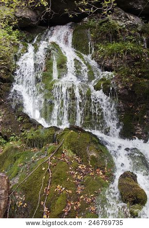 Small Waterfall Near Stenico Town, Northern Italy