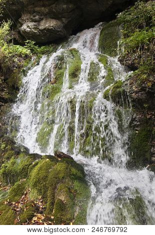 Small Waterfall Near Stenico Town, Northern Italy