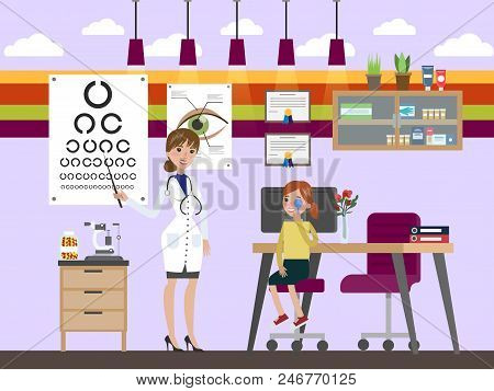 Children Hospital Building With Rooms. Urban Interior.