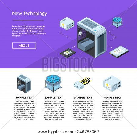 Vector Isometric Electronic Devices Website Landing Page Banner Template Illustration