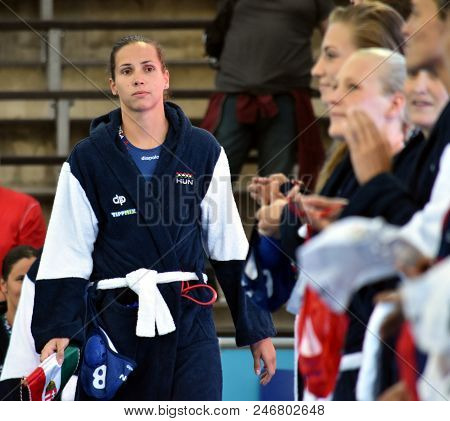 Budapest, Hungary - Jul 16, 2017. KESZTHELYI Rita, hungarian waterpolo player. FINA Waterpolo World Championship was held in Alfred Hajos Swimming Centre.