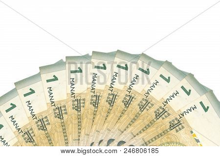 Some 1 Azerbaijani Manat Bank Notes With Copy Space