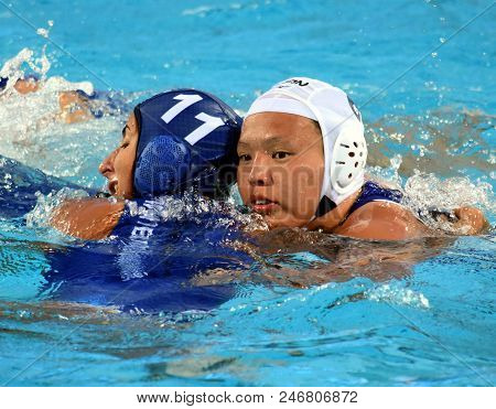 Budapest, Hungary - Jul 16, 2017. Csabai Dora (hun) Plays With Japan In The Preliminary Round. Fina 