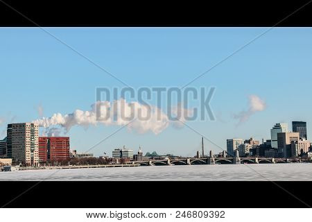The Winter In Boston Usa, New Year