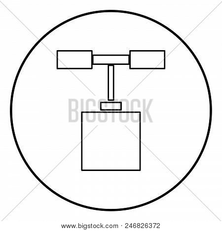 Detonator Icon Black Color In Circle Round Outline