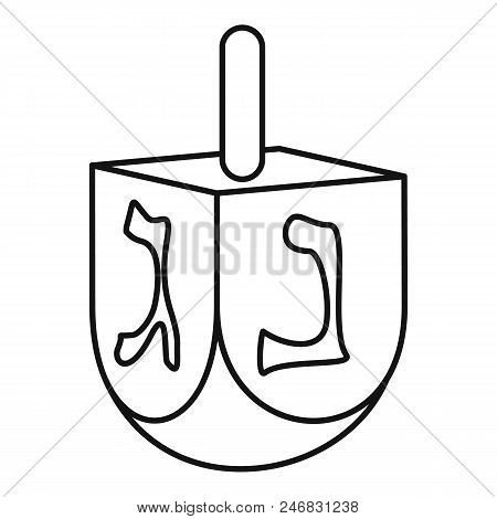 Jewish Dreidel Icon. Outline Illustration Of Jewish Dreidel Vector Icon For Web Design Isolated On W