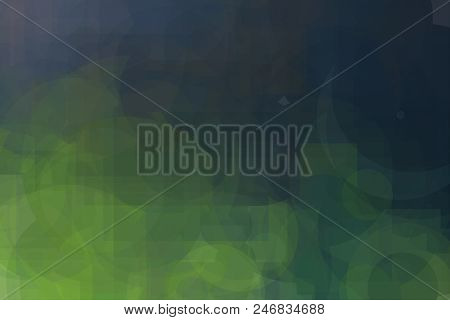 A Green Abstract Light Background With Sahpes
