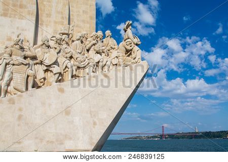 Lisbon Portugal. 22 June 2017. View Of The Padrao Dos Descobrimentos In Belem Zone Is A Monument To 
