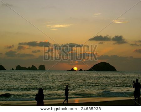 Ein Sonnenuntergang am Strand