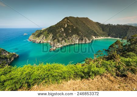 Lower Estuary From The Mirador Tina Minor. Municipality Of Val De San Vicente, Cantabria.