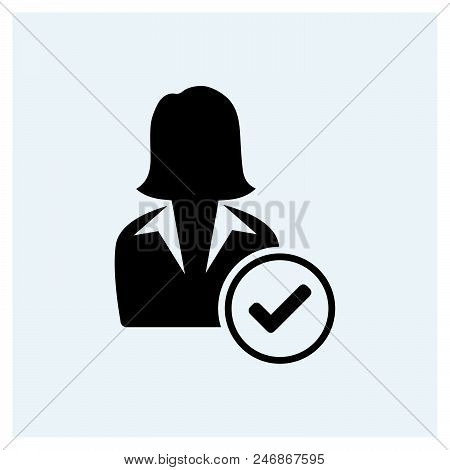 Businesswoman Icon Vector Icon On White Background. Businesswoman Icon Modern Icon For Graphic And W