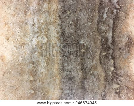 Beautiful Glossy Marbled Surface In Beige, Brown And Cream With Patterns And Speckles. Marble Is A M