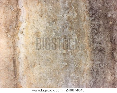 Beautiful Glossy Marbled Surface In Beige, Brown And Cream With Patterns And Speckles. Marble Is A M