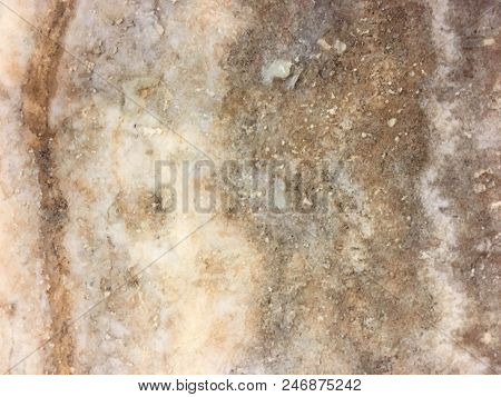 Beautiful Glossy Marbled Surface In Beige, Brown And Cream With Patterns And Speckles. Marble Is A M
