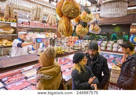 MILAN, ITALY - CIRCA NOVEMBER, 2017: interior shot of a shop in Milan.