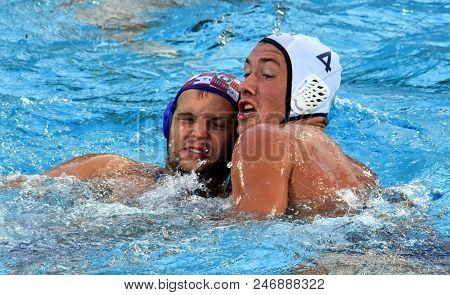Budapest, Hungary - Jul 17, 2017. Loncar Luka (cro) Fights With Obert Alex (usa) In The Preliminary 