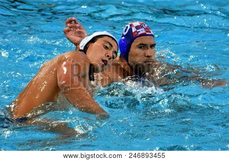 Budapest, Hungary - Jul 17, 2017. Krapic Ivan (cro) Playing Against Usa In The Preliminary Round. Fi