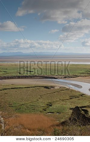Distant sea and stream
