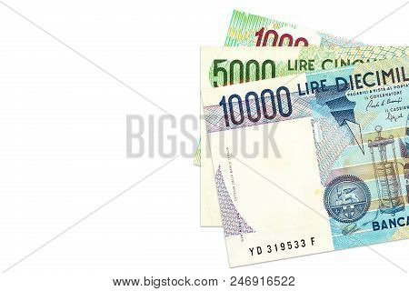 Some Italian Lira Bank Notes With Copy Space