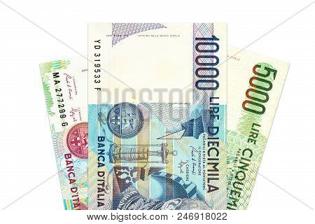 Some Italian Lira Bank Notes With Copy Space