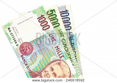Some Italian Lira Bank Notes With Copy Space
