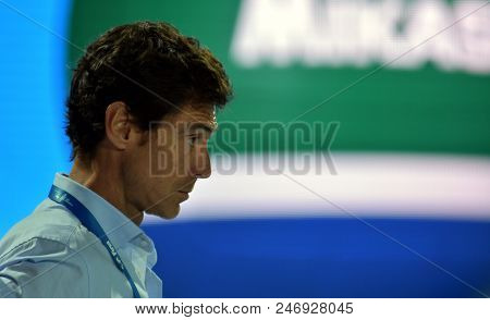 Budapest, Hungary - Jul 20, 2017. Oca Gaia Miguel Head Coach Of The Spanish Team. Fina Waterpolo Wor