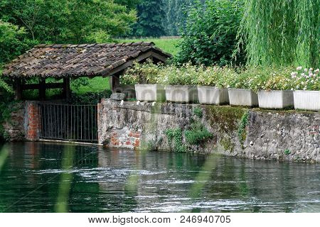 Old Drainage Channel For Watering Of Fields In Italy.