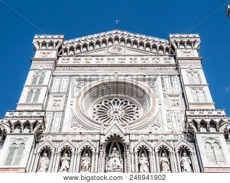 Main Portal Of Florence Catherdal, Cattedrale Di Santa Maria Del Fiore Or Il Duomo Di Firenze, With 