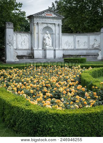 Monument Of The Writer Franz Grillparzer In Volksgarten Vienna (austria)