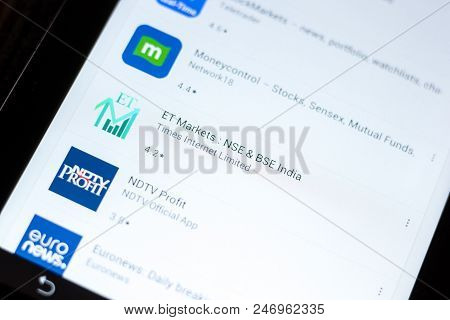 Ryazan, Russia - June 24, 2018: Et Markets - Nse And Bse India Icon On The List Of Mobile Apps