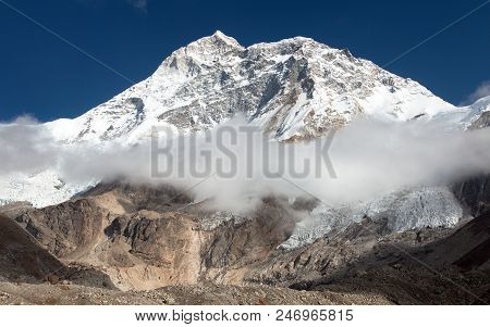 Mount Makalu With Clouds, Nepal Himalayas Mountains, Barun Valley