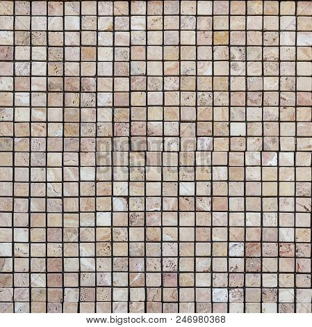 Fragment Of A Wall Made Of Stone. Stone Wall.