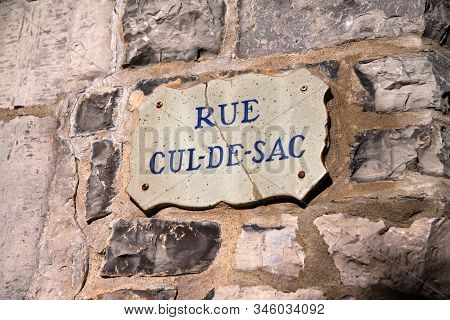 Rue Cul-de-sac In Vieux Quebec City In Canada