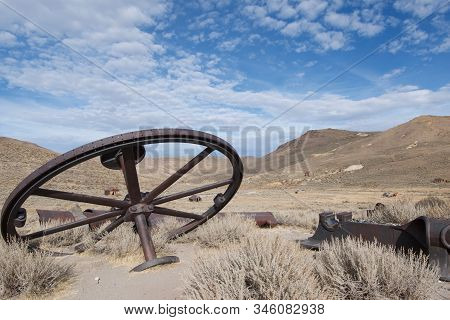 The Light Brown Mountains In Autumn Witness The Slow Decomposition Of Metal Parts That Were Part Of 