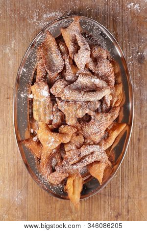 traditional french biscuit for carnival, donut- bugne