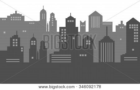 An Illustration Of Vector Silhouette With Black And White Colour
