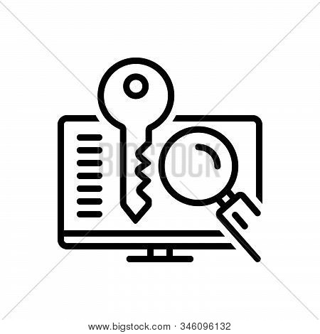 Black Line Icon For Keylogger Code Technology Software