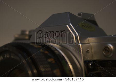 Close Up Of Canon Ae-1 Film Camera